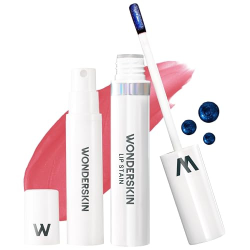 Wonderskin Wonder Blading All Day Lip Stain Peel Off Masque and Reveal Kit - Long Lasting, Waterproof Pink Lip Tint, Transfer Proof Natural Makeup Stain Kit (Romance) | Amazon (UK)
