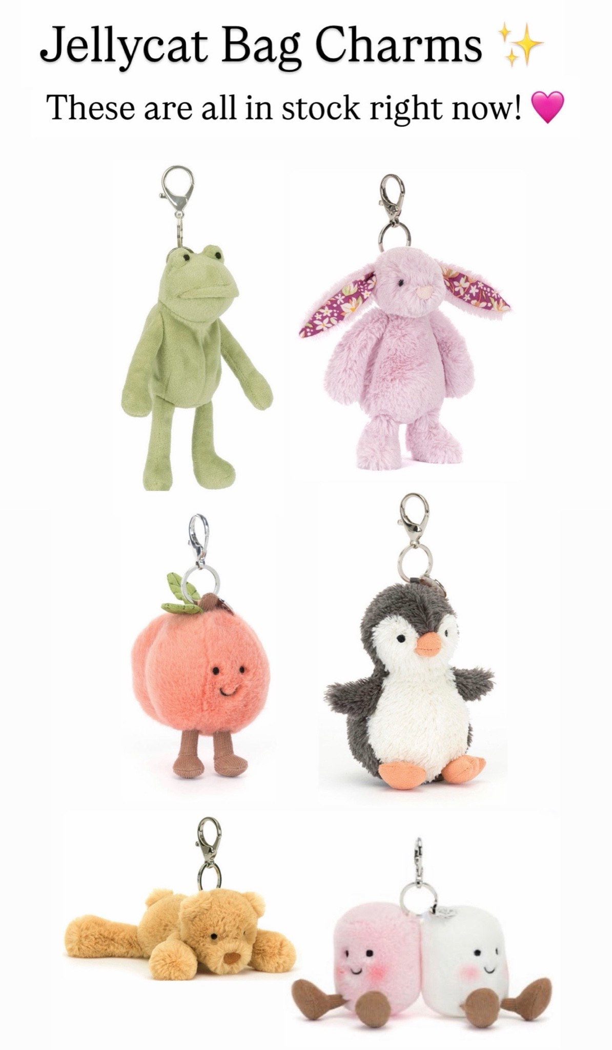 Jellycat bag charms

#LTKKids