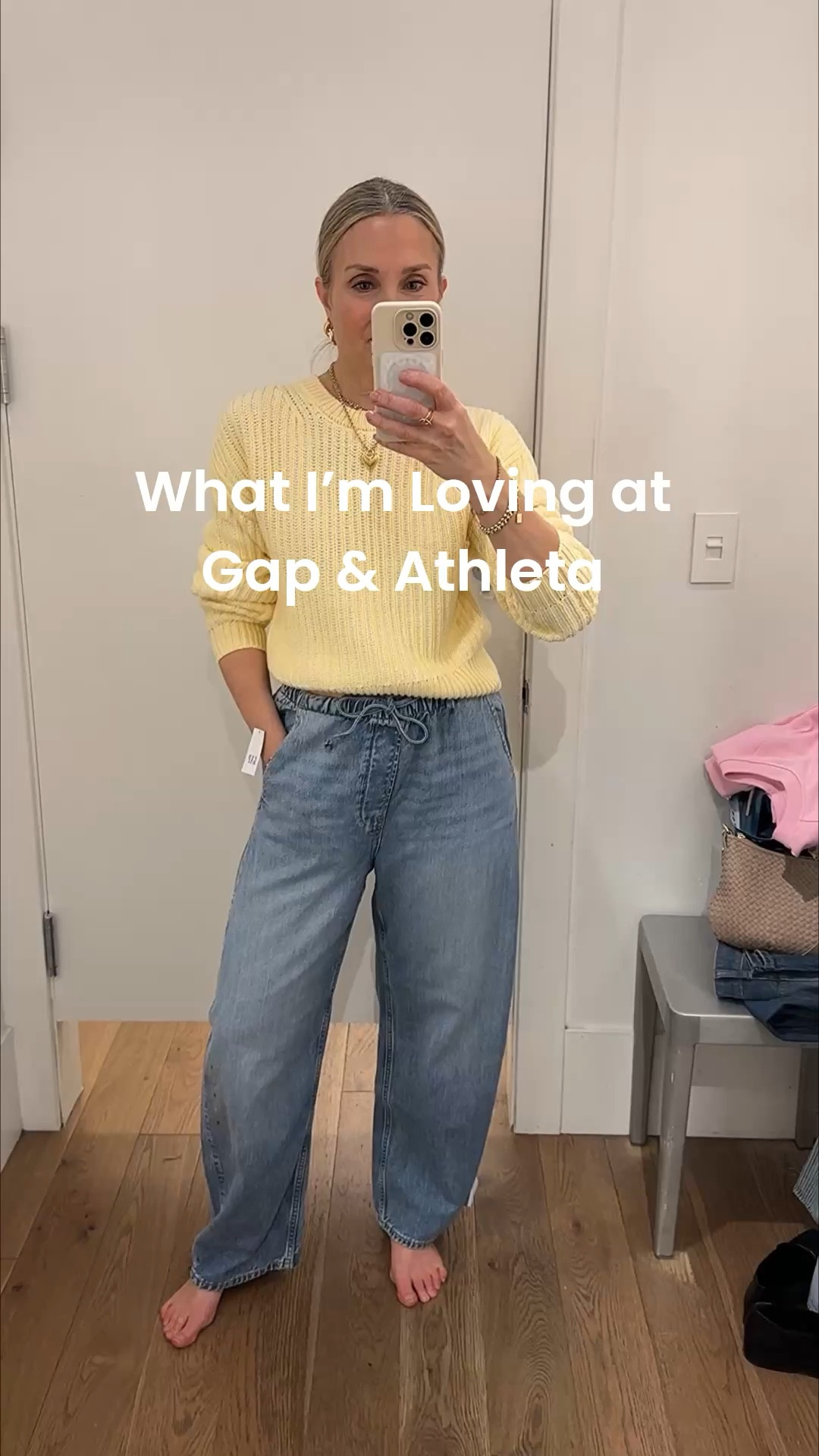 Up to 40% off spring styles at @gapstyle and @athleta !

I found so many gems and walked away with an adorable yellow sweater, cute drawstring jeans, a jean jacket update, and a swish lilac lounge set…I guess you could say I had a very good day!🙌🏼🛍️

I’m 5’6” and wear small in tops and pants  

#LTKSaleAlert #LTKootd #LTKOver40
