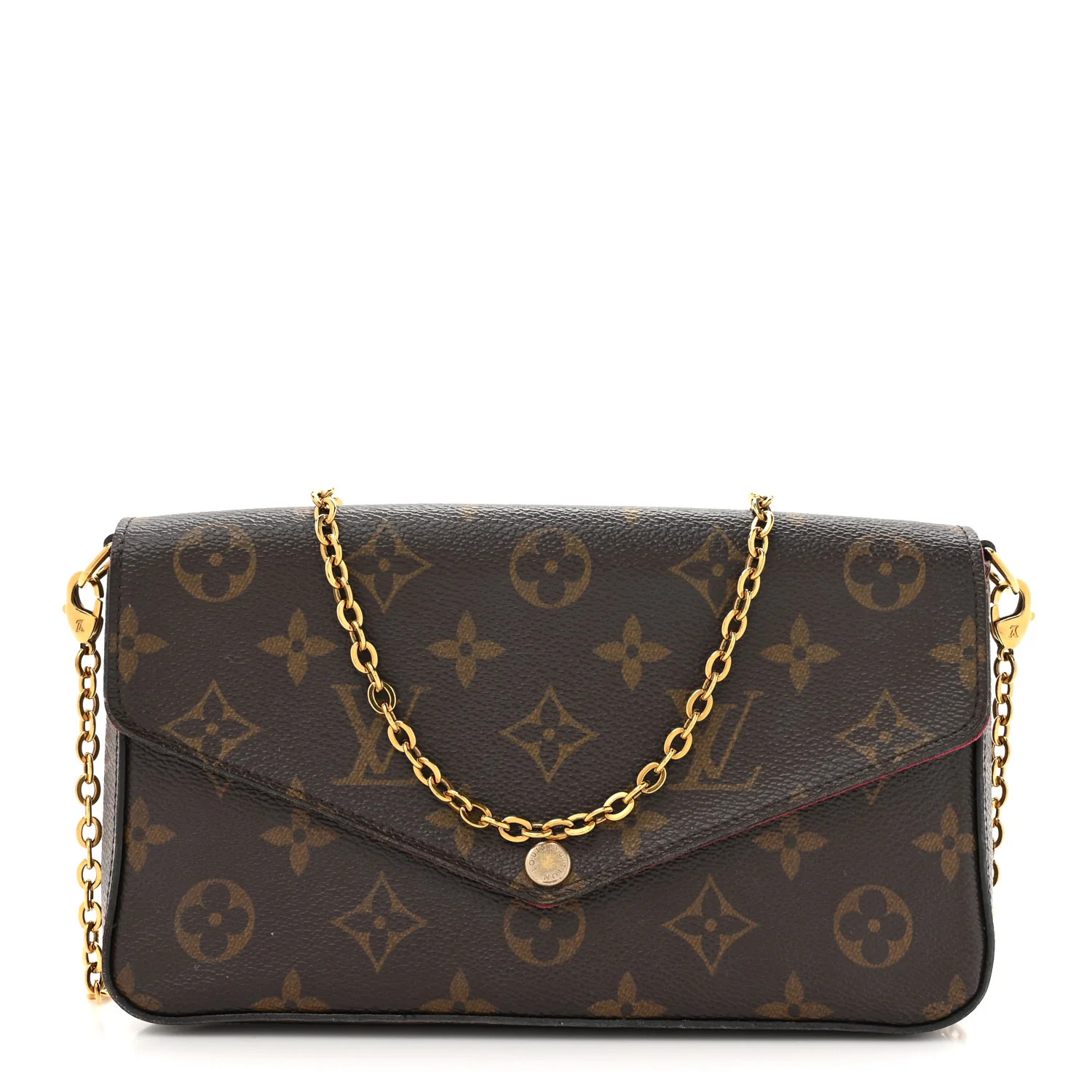 Monogram Pochette Felicie Chain Wallet Fuchsia | FASHIONPHILE (US)