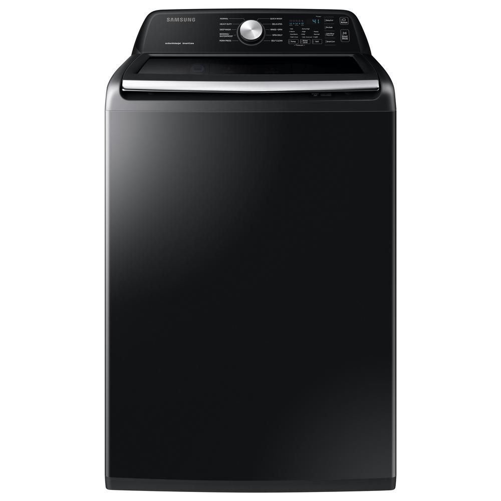 27 in. 4.5 cu. ft. High Efficiency Black Stainless Top Load Washing Machine with Active Waterjet | The Home Depot