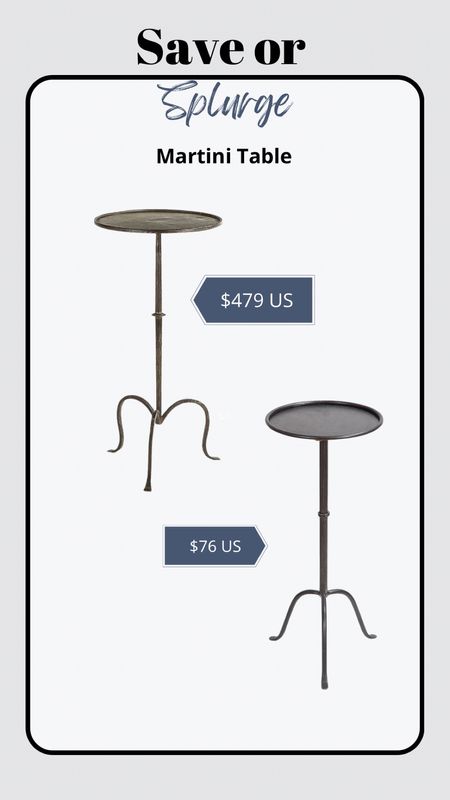 Martini side table Visual comfort dupe! 

#LTKSale #LTKunder100 #LTKhome