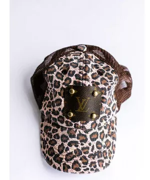 Buy Pink Leopard Upcycled Louis Vuitton Cap Online