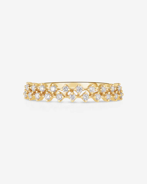Diamond Station Double Row Ring | Ring Concierge