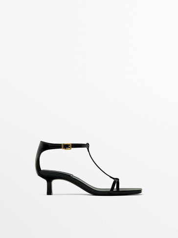 Strappy heeled sandals | Massimo Dutti US