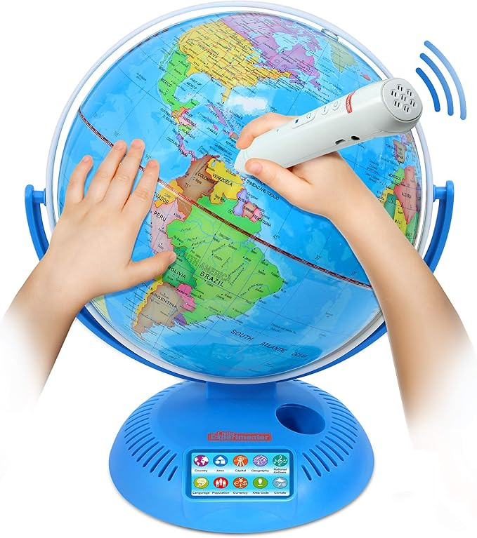 Little Experimenter 9” Interactive Globes for Kids, Globe with Wireless Smart Pen, Educational ... | Amazon (US)