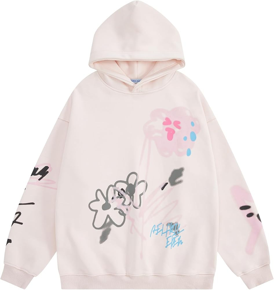 Aelfric Eden Womens Oversized Graphic Hoodies Cartoon Graffiti Print Fleece Hooded Sweatshirt Uni... | Amazon (US)