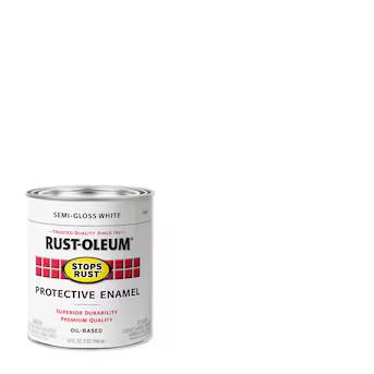 Rust-Oleum Stops Rust Semi-gloss White Interior/Exterior Oil-based Industrial Enamel Paint ( 1-qu... | Lowe's