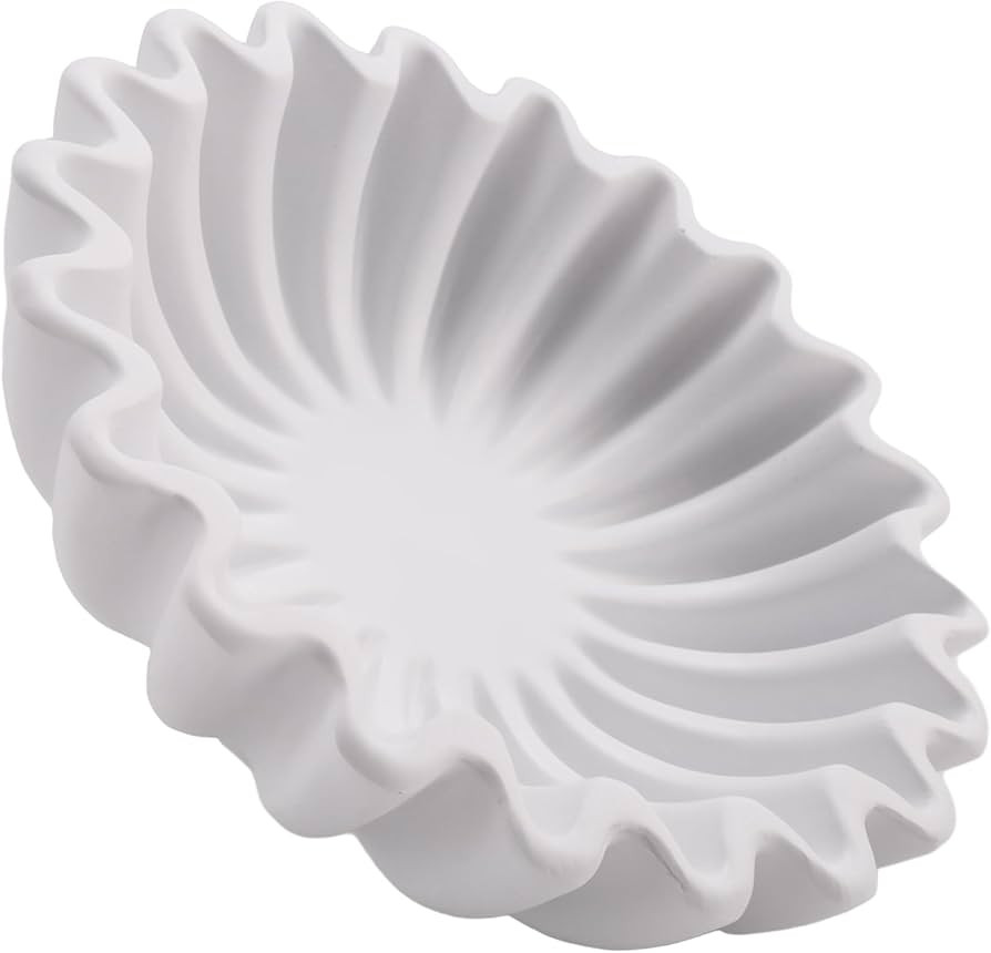 Lazycloud Fluted Ruffle Decorative Bowl - Home Decor Accents for Living Room Styling Coffee Table... | Amazon (CA)
