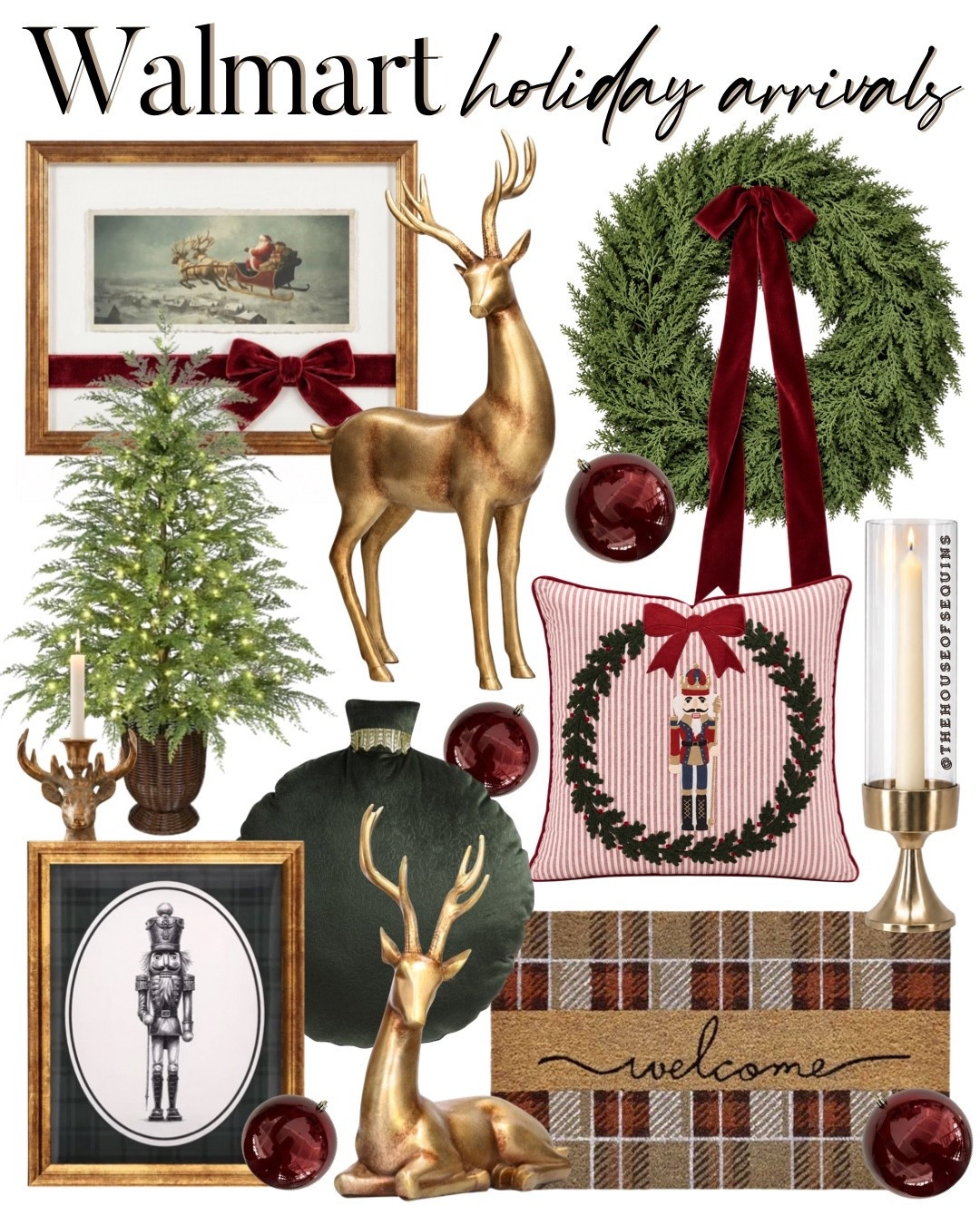 Shop Ralph Lauren Christmas inspired Walmart holiday decor! Walmart Christmas