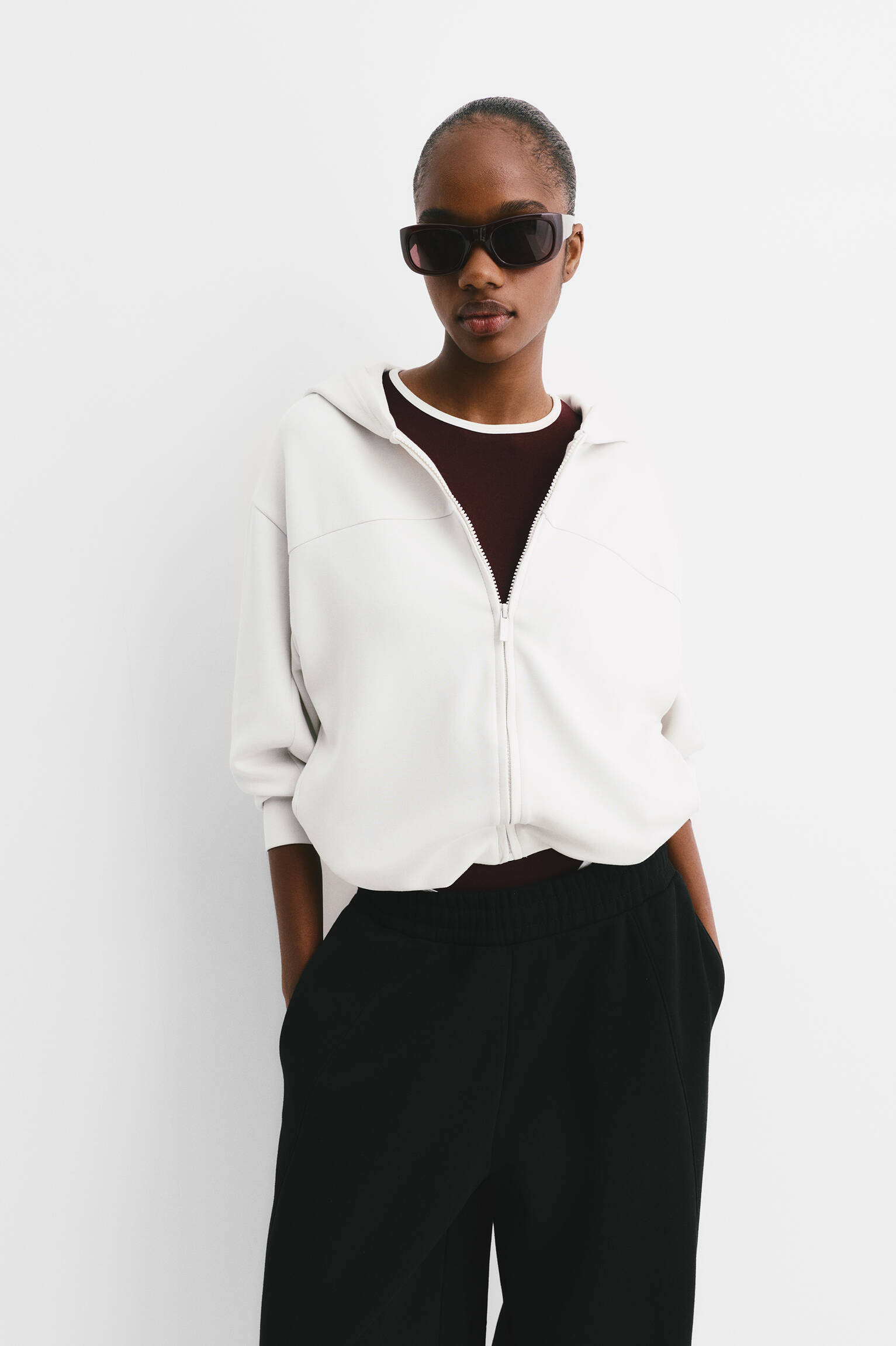 Hooded sweatshirt with modal - pull&bear | PULL and BEAR UK