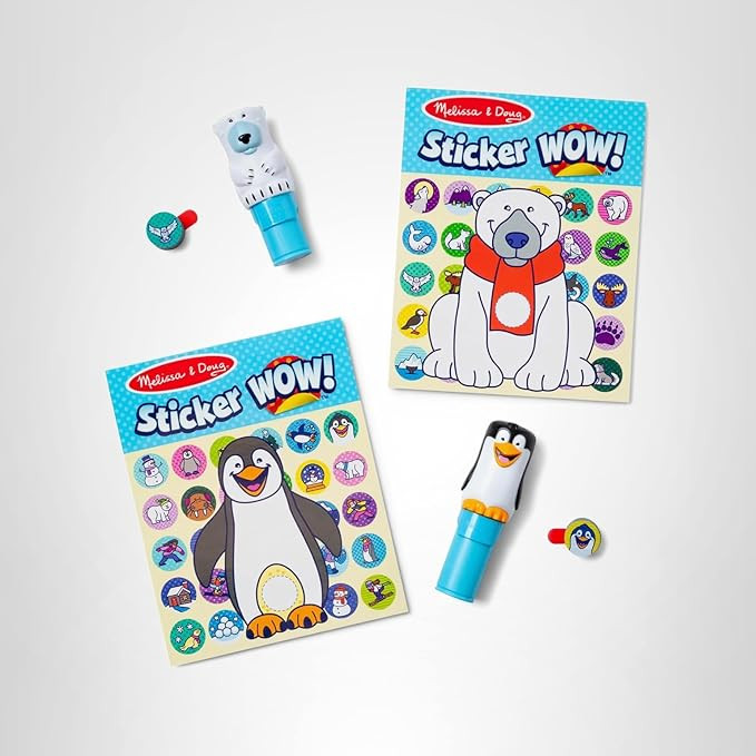 Melissa & Doug Sticker Wow!® Winter (Polar Bear and Penguin) Value Pack Arts and Crafts Collecti... | Amazon (US)