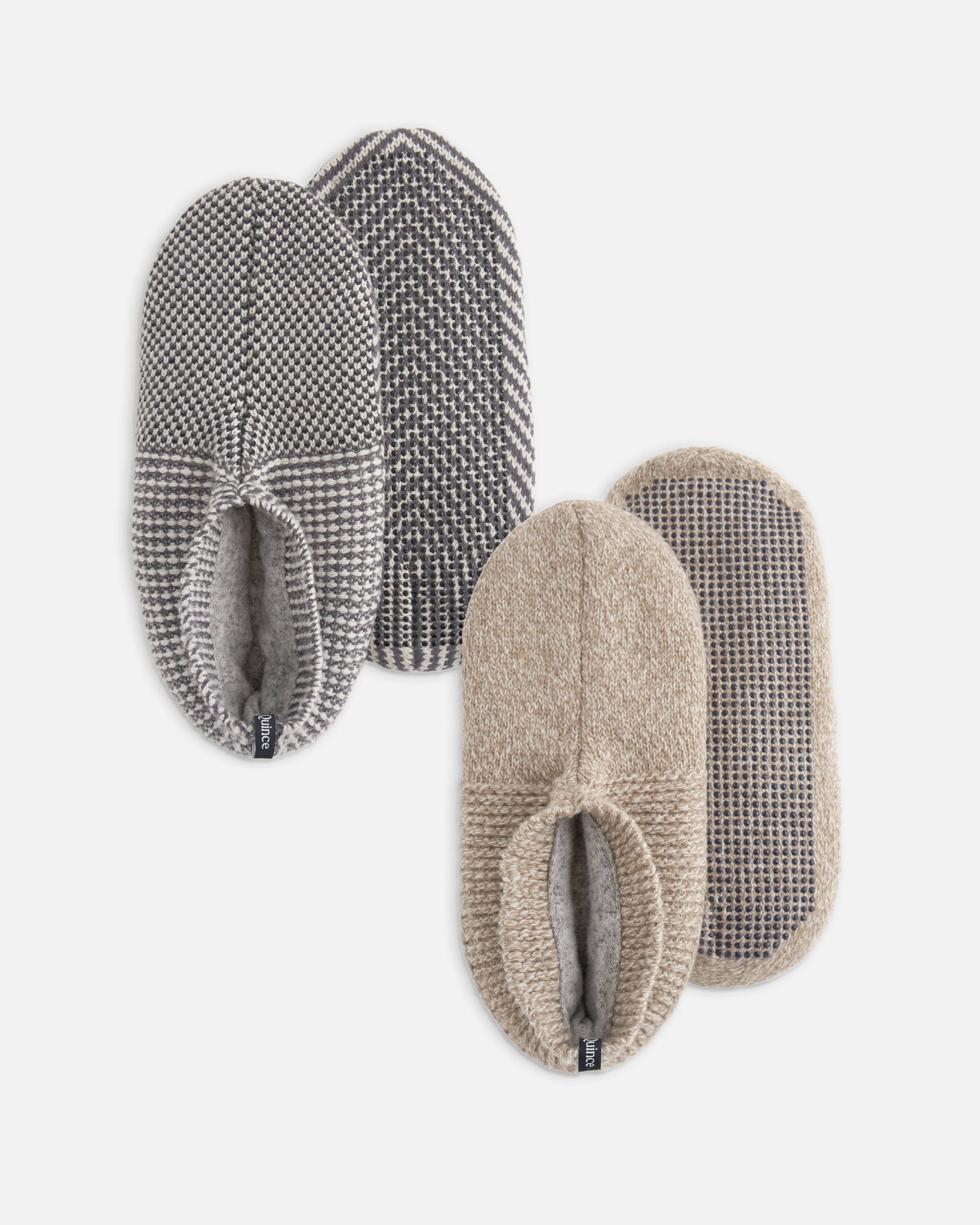Fleece Lined Gripper Slippers (2-Pack) | Quince