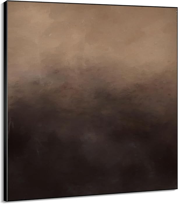 72"x72" XL Framed Wall Art - Moody Abstract Landscape Brown/Beige Tone (Frame Assembly Required) | Amazon (US)