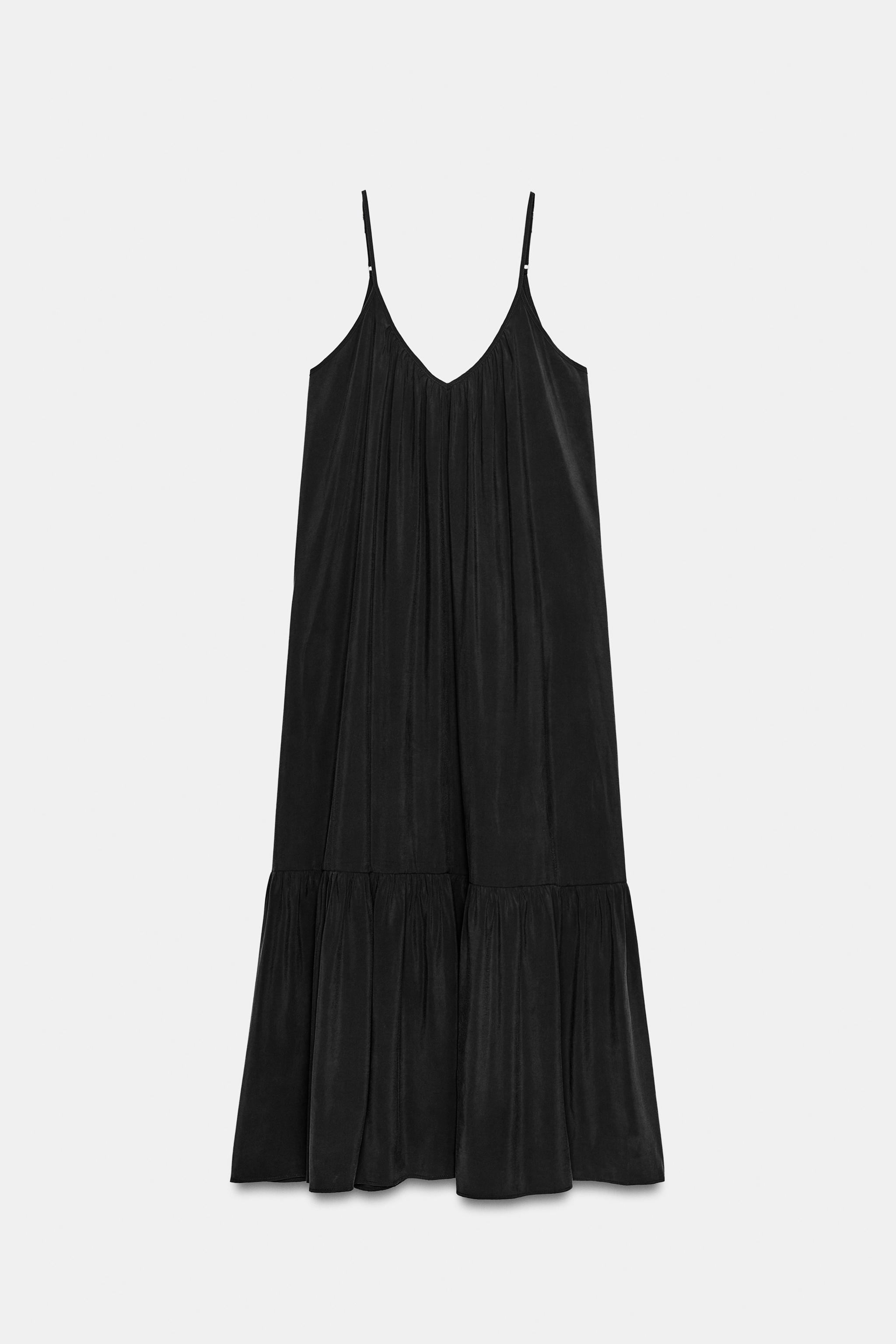 FLOWY RUFFLED MIDI DRESS | Zara US
