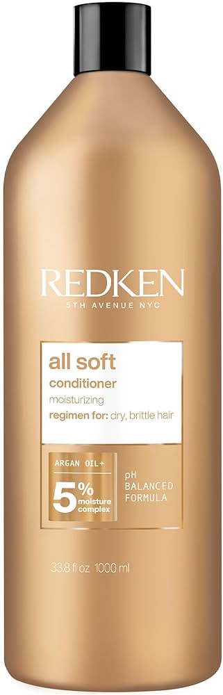 Redken All Soft Conditioner - Moisturizes & Hydrates Dry, Brittle Hair, Softens, Smooths & Adds H... | Amazon (US)