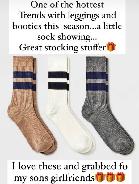 Trending 🚨
The perfect little sock to peak out of your 
Boot and to style with leggings! 

🎁 great stocking stuffer or gift idea🎁

#LTKfindsunder50 #LTKstyletip #LTKGiftGuide
