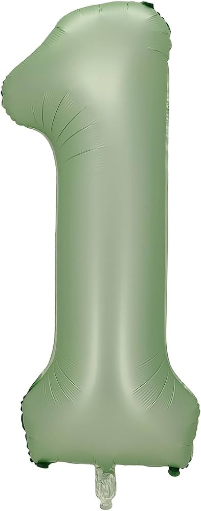 Oliver Green Foil Balloons Number 1, 40 inch | Amazon (US)