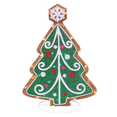 Holiday Living 3-ft LED Gingerbread Cookie Tree Decoration Lowes.com | Lowe's
