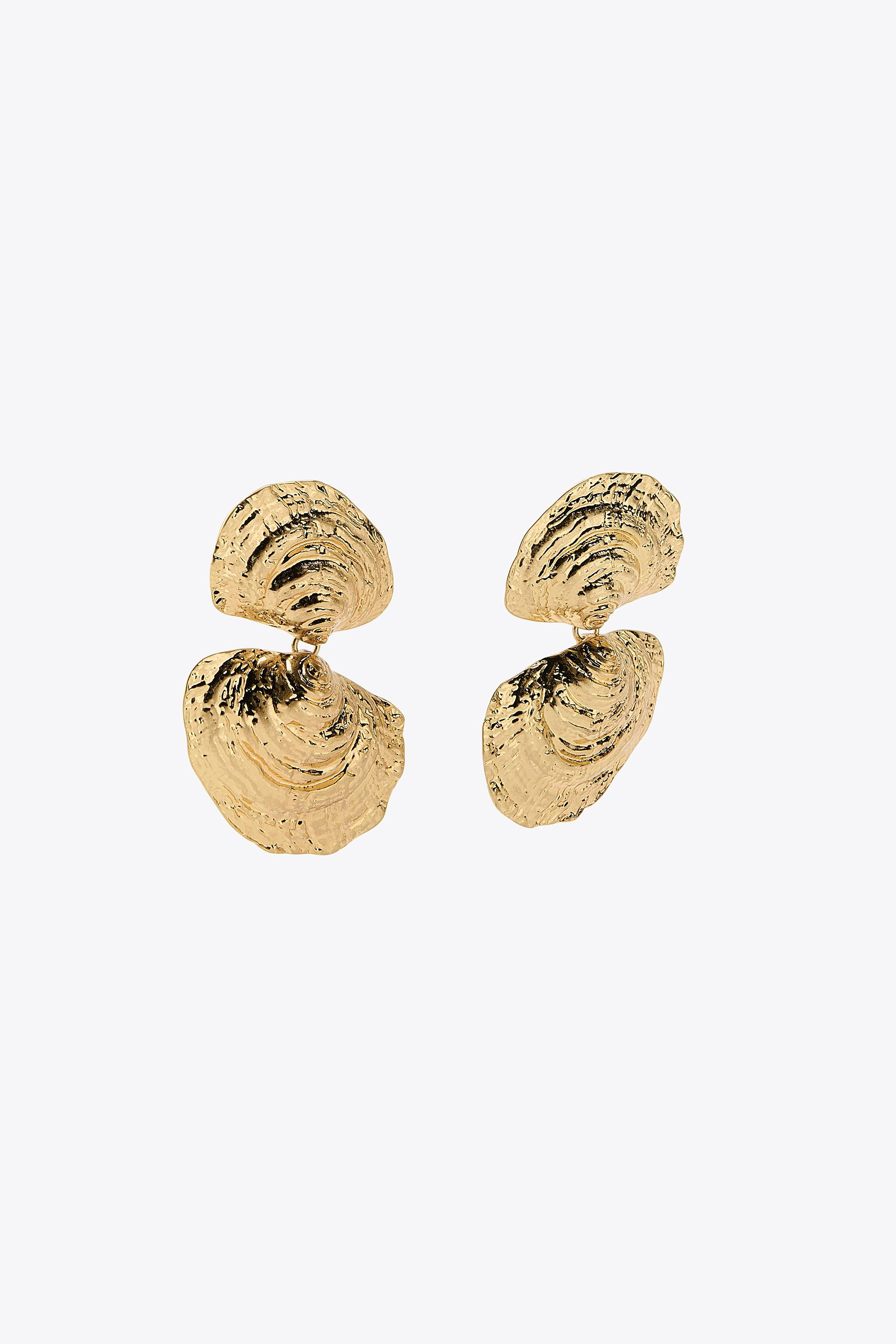 DOUBLE SHELL EARRINGS | Zara US