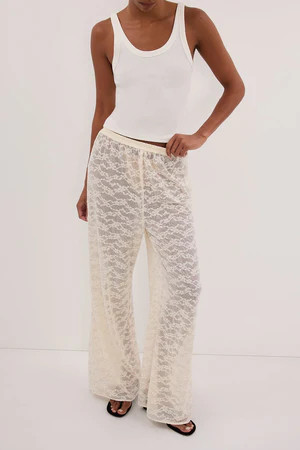 BELLE CREAM LACE PANT | DISSH