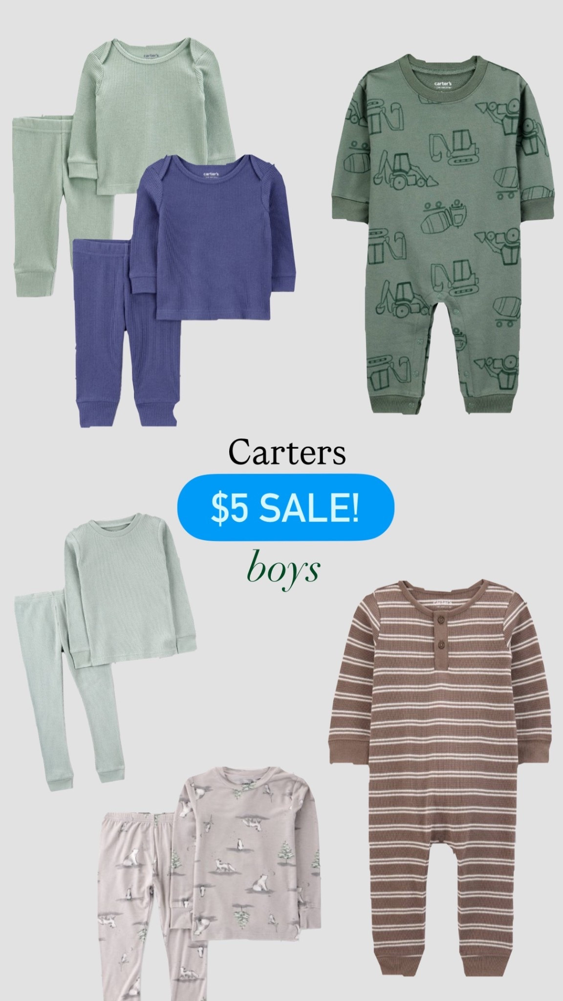 $5 Carters Sets!?
Don’t miss out on Target dropping some super cozy Carters outfits and sets down 50% off!

#LTKBoyMom #LTKBoy #ToddlerBoy #TwoPieceSets

#LTKBaby #LTKKids #LTKSaleAlert