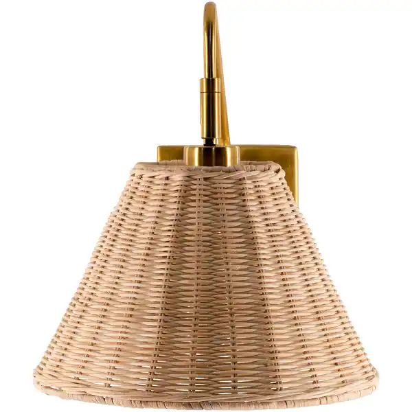 Artistic Weavers Diamondhead 11.75" Rattan Global Sconce Lamp - 12"H x 10"W x 15"D | Bed Bath & Beyond