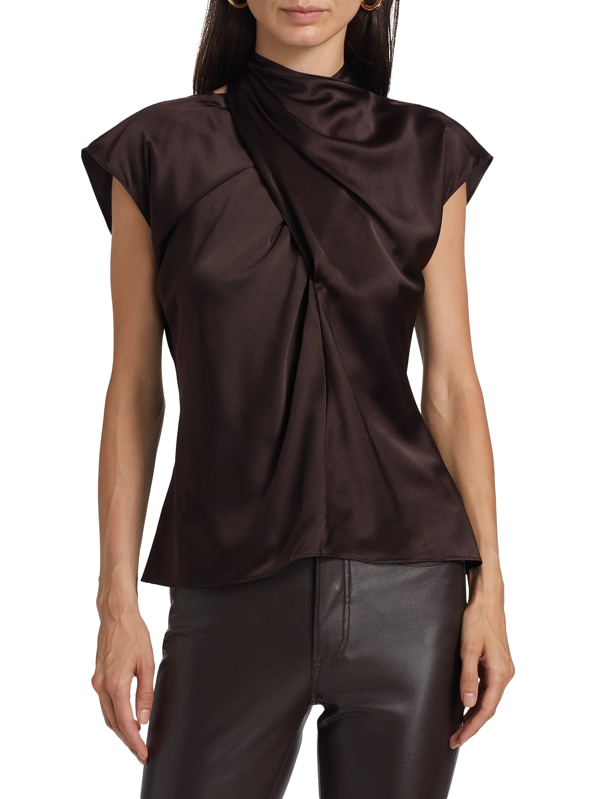 Veronica BeardLeilany Silk-Blend Wrap Top | Saks Fifth Avenue