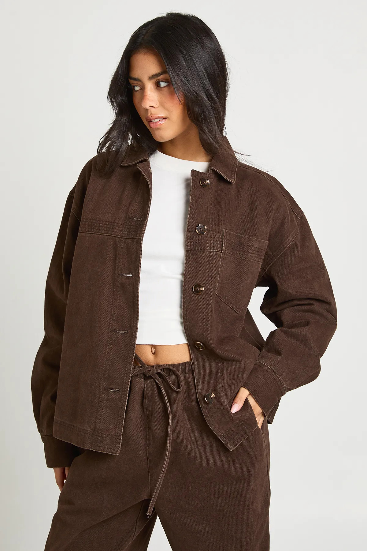 Shirts | Oversized Washed Denim long Sleeve Shirt | boohoo | Boohoo.com (UK & IE)