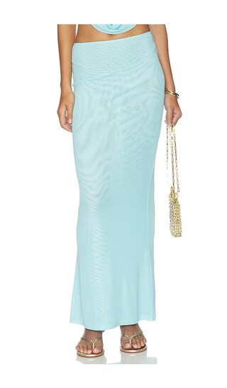 superdown Saylor Maxi Skirt in Baby Blue. - size M | Revolve Clothing (Global)