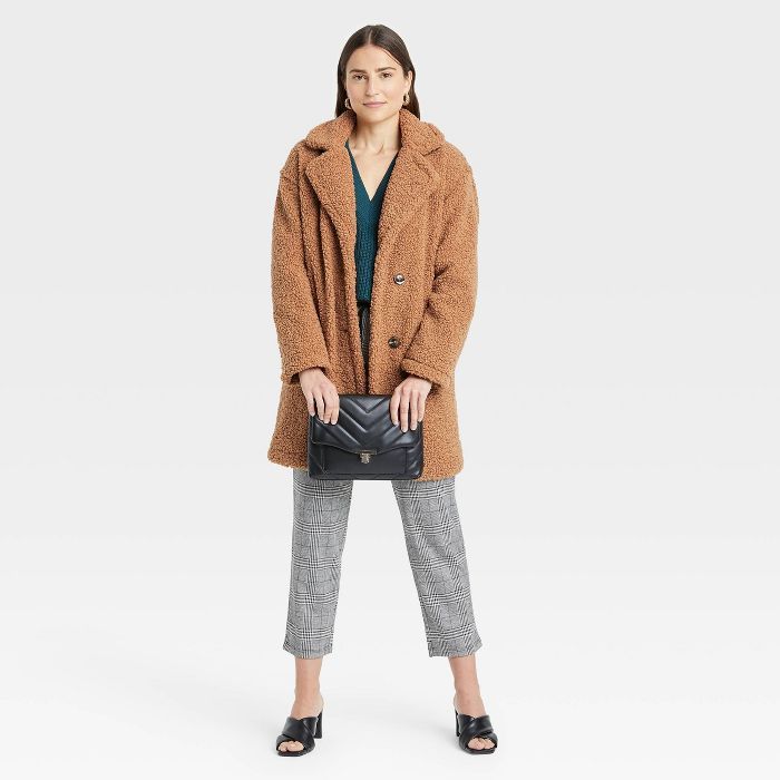 Women's Teddy Overcoat - A New Day™ | Target