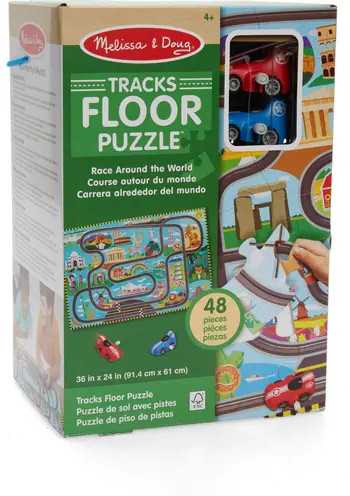 Race Around the World Tracks 48-Piece Floor Puzzle | Nordstrom