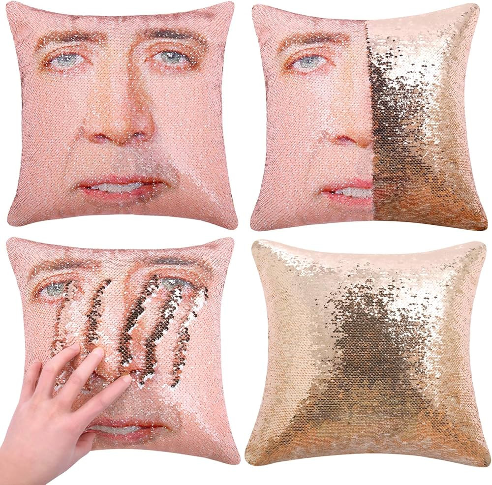 ROZKITCH Sequin Home Decor Pillow Cover Pattern Throw Pillow Case Sofa Cushion Cover 15.7”15.7... | Amazon (US)