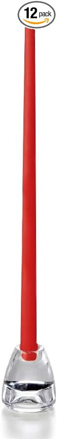 Yummi Ruby Red Taper Candles -18 inch - 12 per Pack | Amazon (US)
