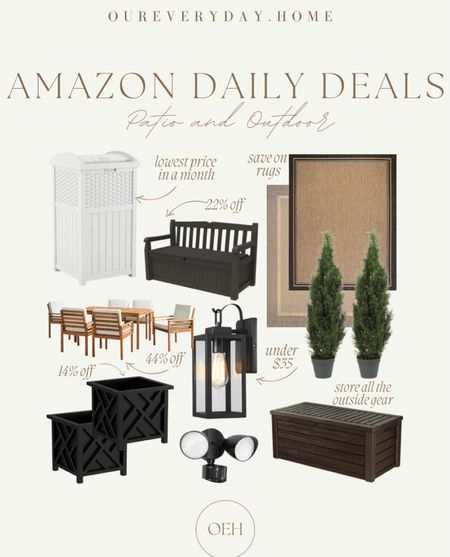 Todays Amazon daily deals for outdoor furniture and patio finds 

Amazon home decor, amazon style, amazon deal, amazon find, amazon sale, amazon favorite 

home office
oureveryday.home
tv console table
tv stand
dining table 
sectional sofa
light fixtures
living room decor
dining room
amazon home finds
wall art
Home decor 

#LTKhome #LTKSeasonal #LTKsalealert
