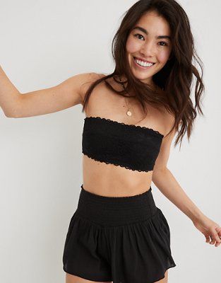Aerie Real Power Firework Lace Unlined Bandeau Bra | American Eagle Outfitters (US & CA)