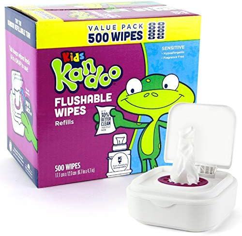 Amazon.com: Kandoo Flushable Wipes for Baby and Kids, Unscented for Sensitive Skin, Hypoallergeni... | Amazon (US)
