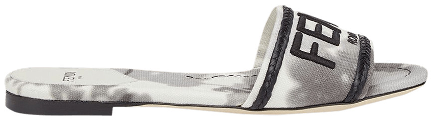 Fendi Wmns Signature Slide 'Floral - Grey White' | GOAT