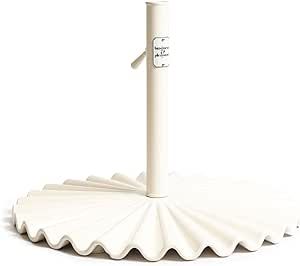 Business & Pleasure Co. The Clamshell Base - Outdoor Patio Umbrella Base - Antique White, 55lbs | Amazon (US)