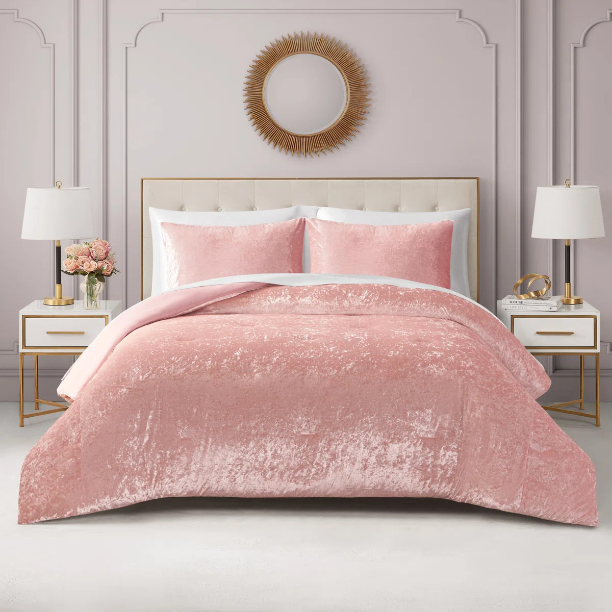 Juicy Couture Crushed Velvet Reversible Comforter & Shams Bedding Sets | Wayfair North America