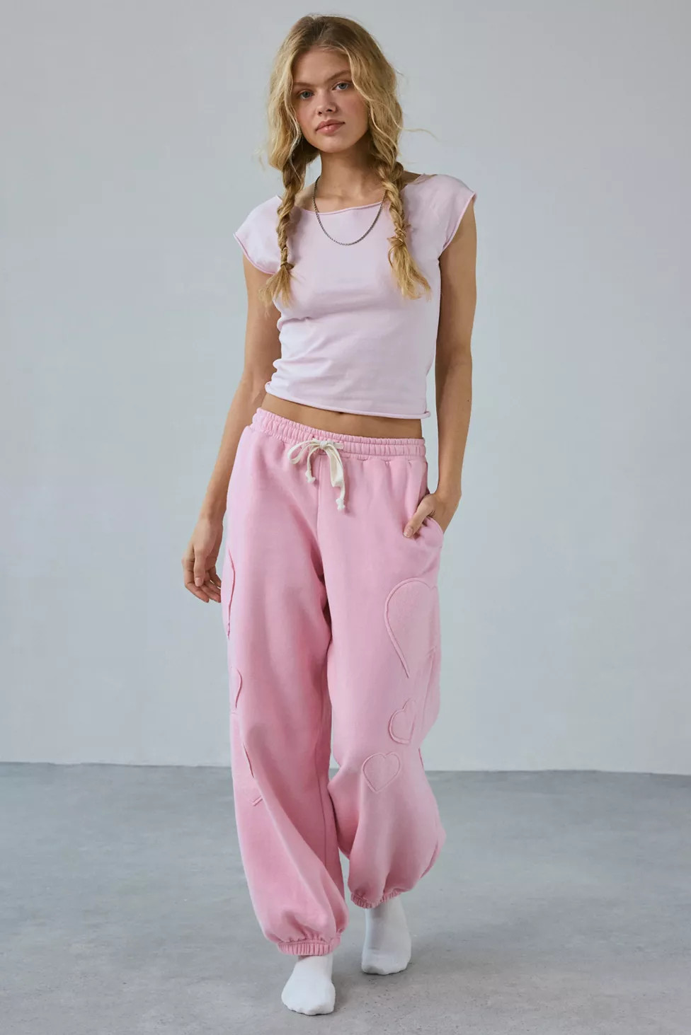 Out From Under Brenda Heart Patch Jogger Sweatpant | Urban Outfitters (US and RoW)