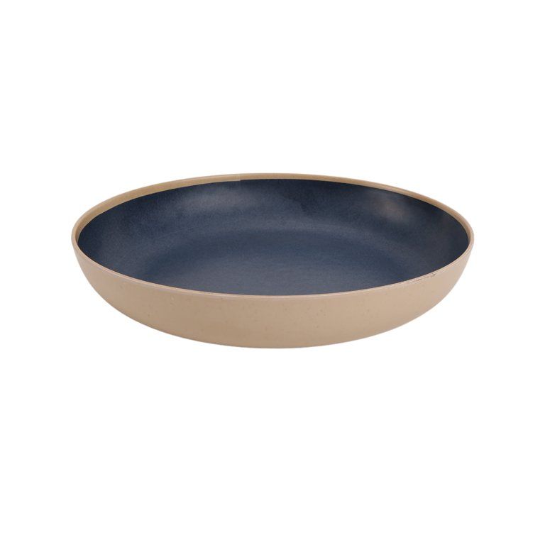 Better Homes & Gardens- Blue Reactive Round 1.7-Quart Bamboo Melamine Dinner Bowl | Walmart (US)