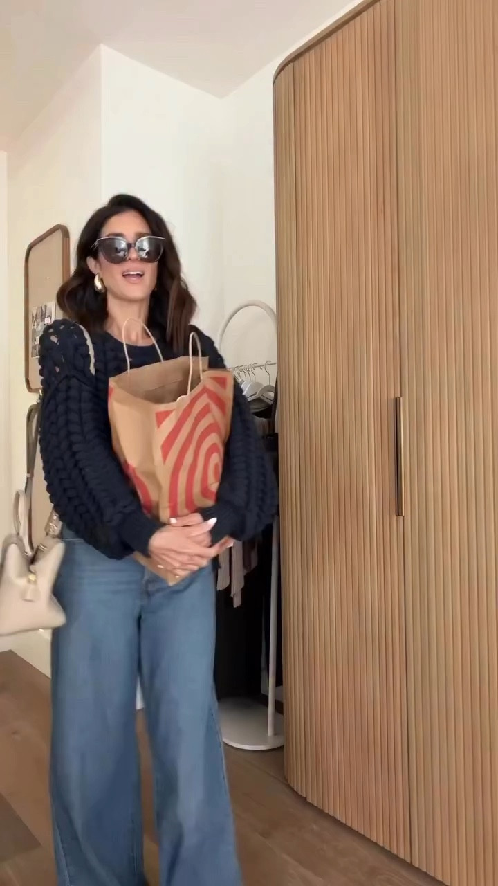 I did minimal damage at target this
Time around 🙌🏼🙈my husband would be proud.. @Target  #stylinbyaylin #aylin #stylinfinds

I’m just shy of 5-7” wearing the size : 
Jeans: 25 
Sweater: Small 
Pull on pants: XS 
Jean Jacket: XS

#LTKOver40 #LTKSeasonal