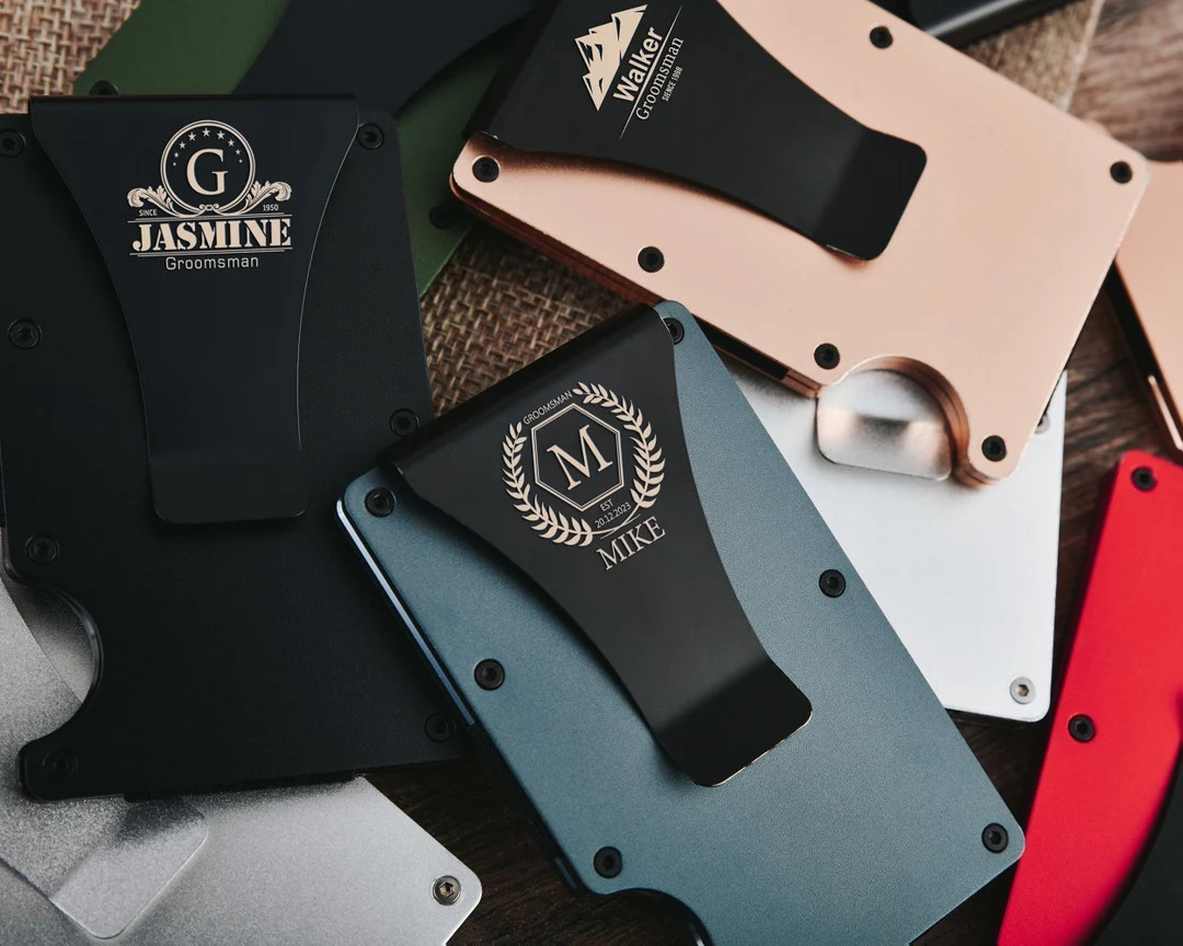 Custom Engraved Carbon Fibre Money Clip Wallet Wallet With - Etsy | Etsy (US)