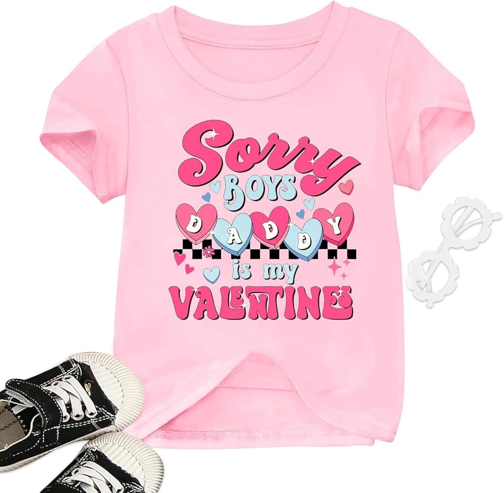 Toddler Valentine Shirt Boys Girls Valentines Day Tshirt Little Kid Funny Cute Graphic Tee Tops 2... | Amazon (US)