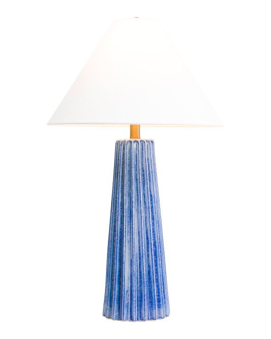 28.5in Pleated Ceramic Table Lamp | Bedroom | Marshalls | Marshalls