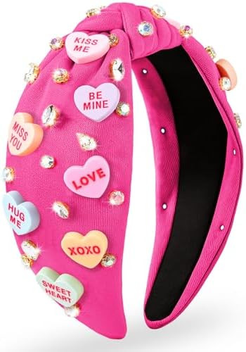 Valentines Headbands for Women Teen Girls, XOXO Love Heart Headband, Valentines Day Gifts for Her... | Amazon (US)