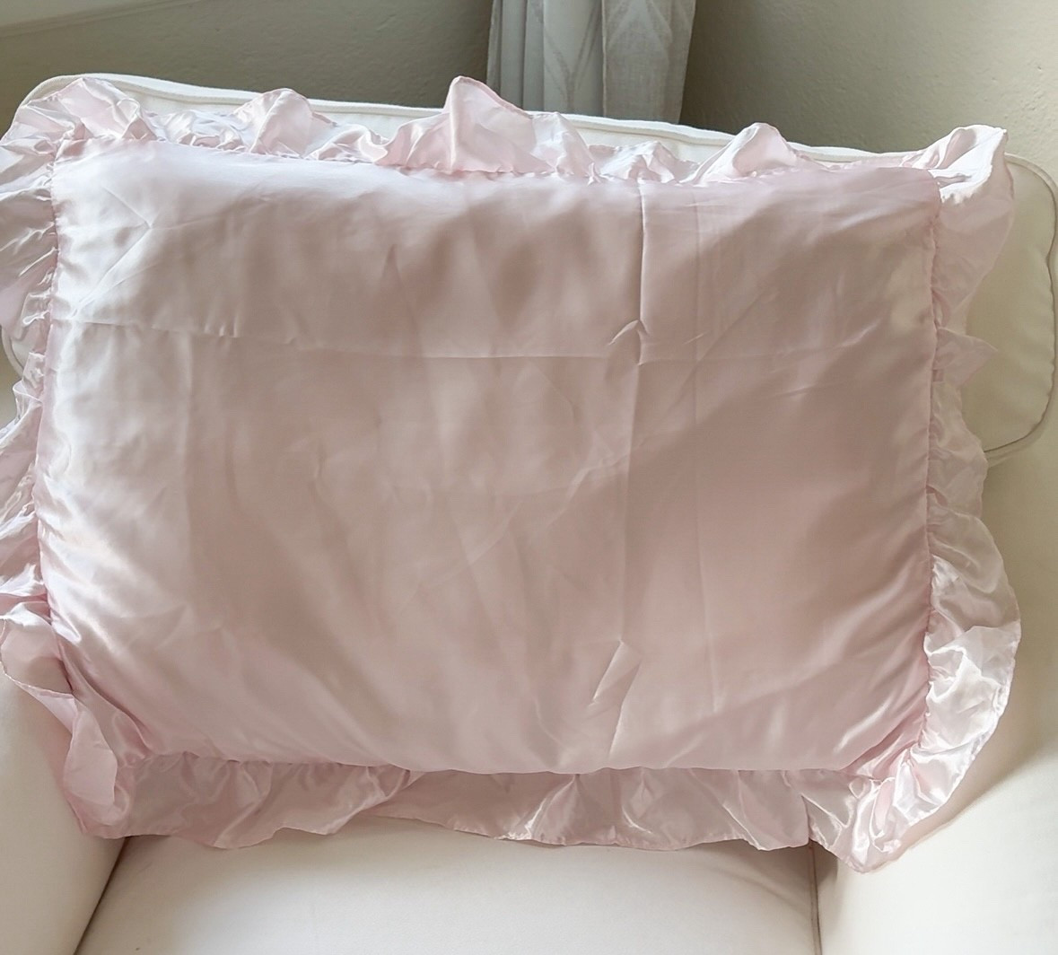 The first satin pillowcase with RUFFLES I’ve ever seen and it’s available for under $10! 🎀🫶🏻💕 
I’ve tried other budget friendly satin pillowcases from Amazon (Kitsch, Mulberry) and this one does not compare. The blush color is SO pretty and the satin is incredibly soft. Plus each set comes with TWO pillowcases and available in all different pillow sizes. 

#LTKGiftGuide #LTKmomlife #LTKselfcare