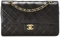 CHANEL Women's Pre-Loved Black Lambskin 2.55 Shoulder Bag 10" | Amazon (US)