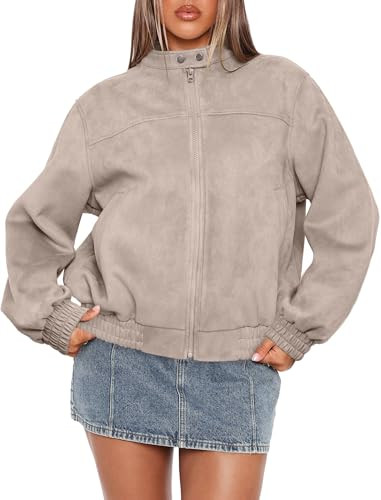 Sampeel Leather Jacket Women Faux Oversized Motorcycle Bomber Coats 2025 Fall Fashion Outfits Win... | Amazon (US)